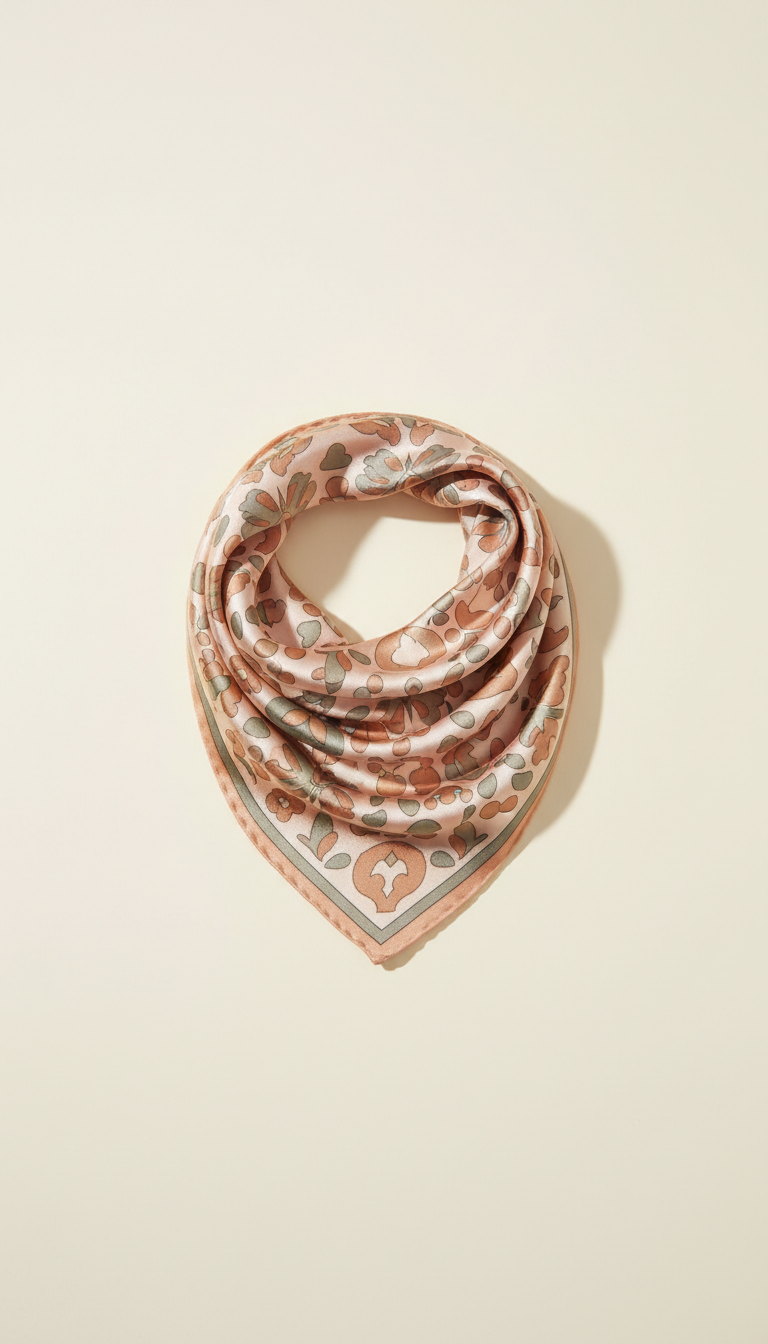 Luxe Silk Patterned Hair Scarf