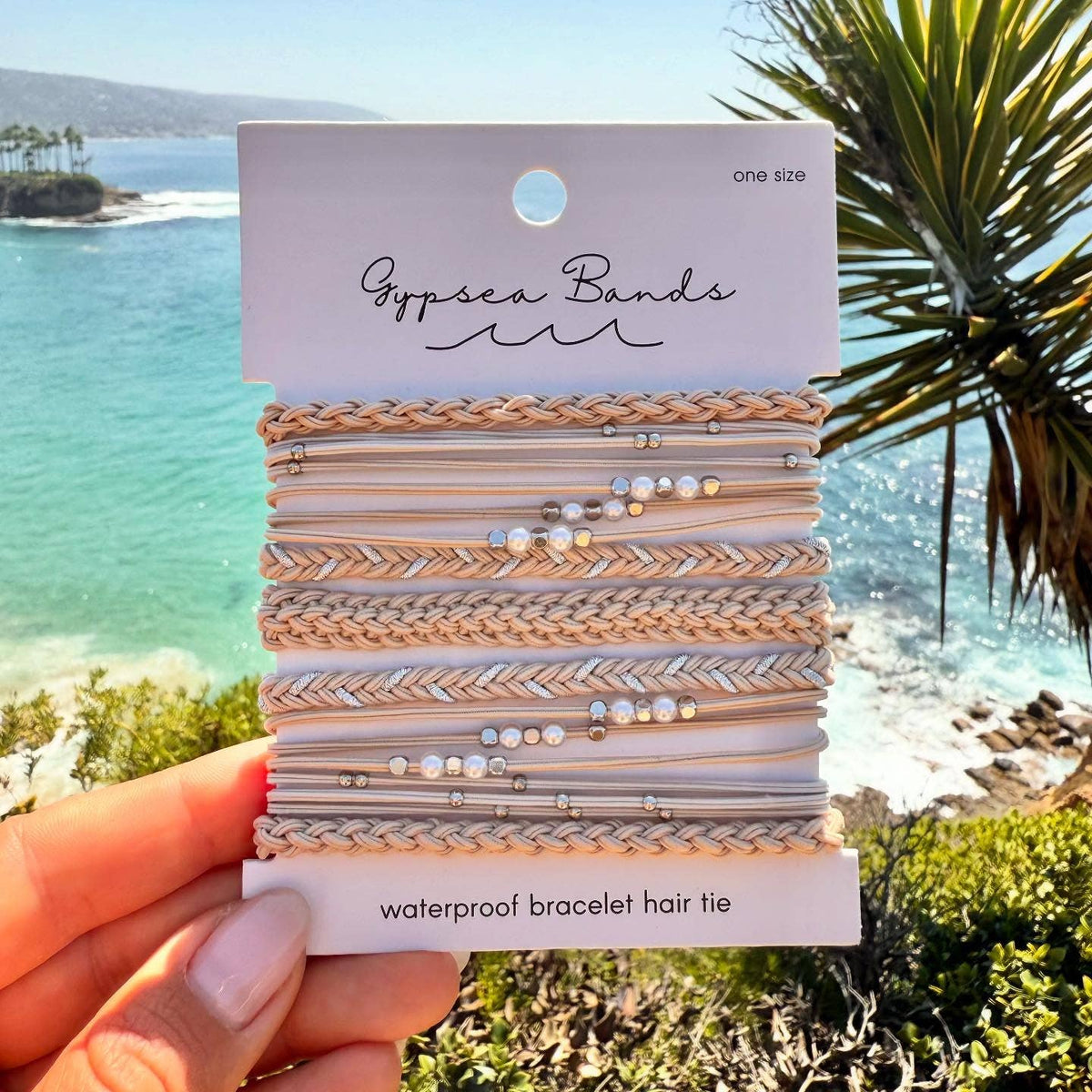 Latte Hair Tie Bracelet Set